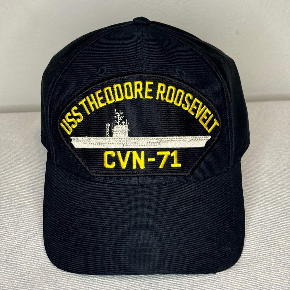 Vintage United States US Navy USS Theodore Roosevelt Snapback Baseball‎ Cap Hat